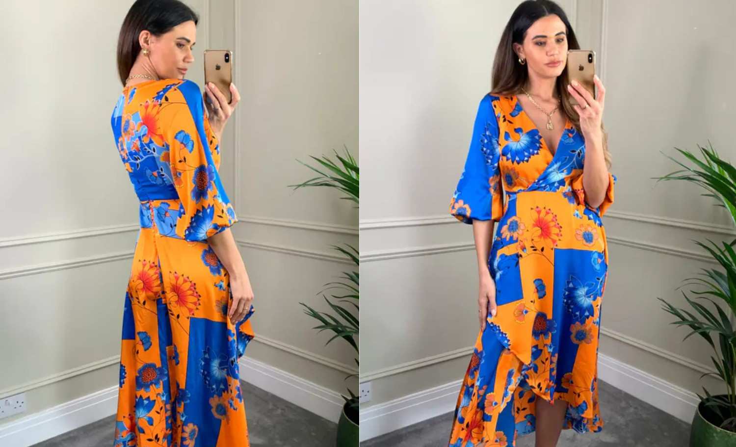 Orange and Blue Dresses]